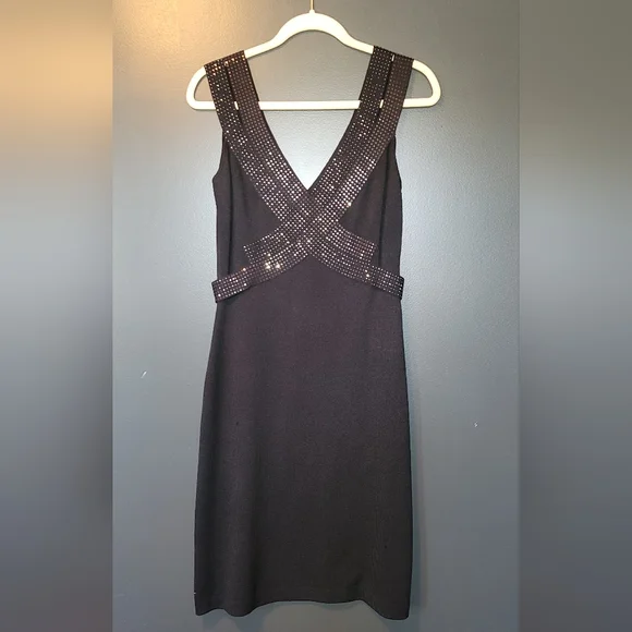 ST JOHN Evening studded cocktail dress - Picture 10 of 11